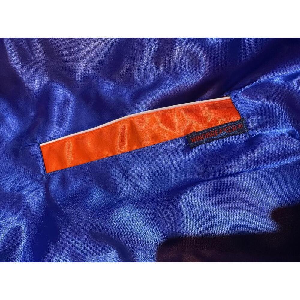 Vintage Windbreaker Satin Jacket Blue Orange M - Picture 6 of 7